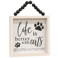 Life Is Better With Pets Beaded Sign 2 Asstd - The Fox Decor