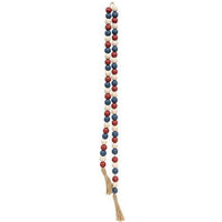 Red White and Blue Bead Garland with Tassels - The Fox Decor