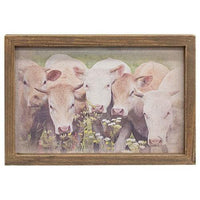 Thumbnail for Gathered Cows Framed Print Wood Frame - The Fox Decor