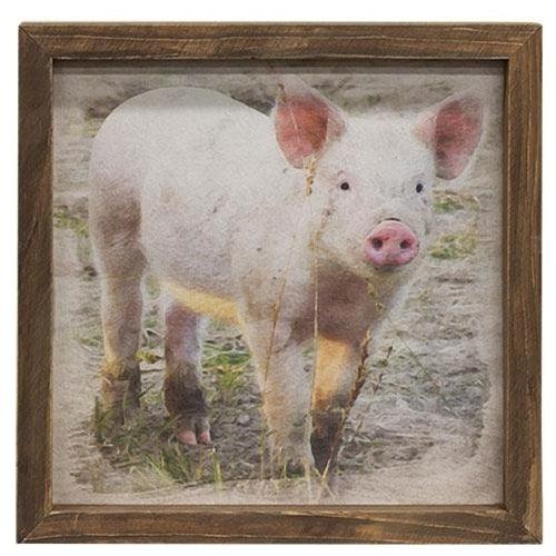 Pasture Pig Framed Print Wood Frame - The Fox Decor