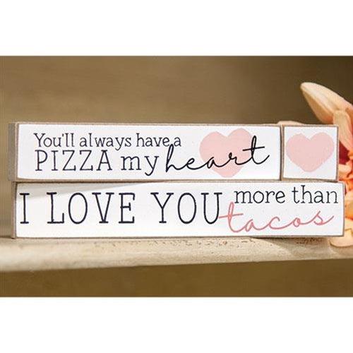 3 Set Pizza My Heart Blocks - The Fox Decor