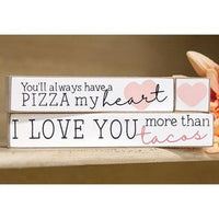 3 Set Pizza My Heart Blocks - The Fox Decor