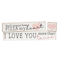 3 Set Pizza My Heart Blocks - The Fox Decor