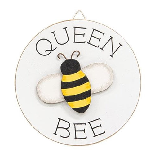 Queen Bee Mini Round Easel Sign 3 Asstd - The Fox Decor
