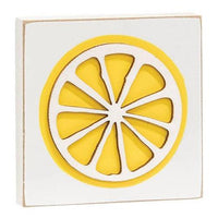 Lemon Icon Square Block - The Fox Decor