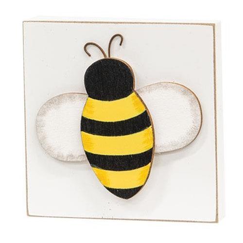 Bee Icon Square Block - The Fox Decor