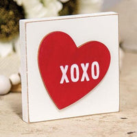 Thumbnail for XOXO Heart Square Block - The Fox Decor