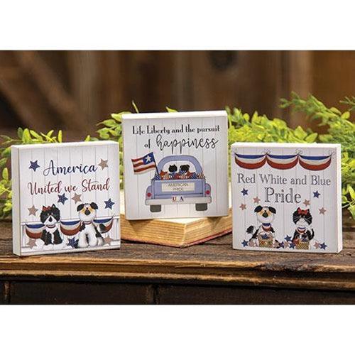 United We Stand Square Block 3 Asstd - The Fox Decor