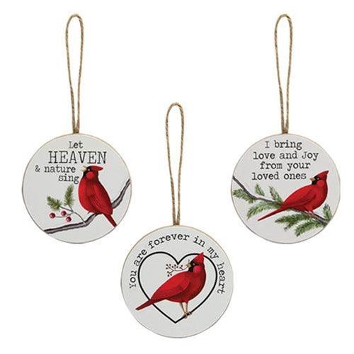 Heaven & Nature Sing Cardinal Ornament 3 Asstd - The Fox Decor