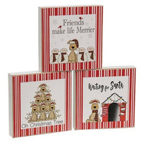 Friends Make Life Merrier Square Block 3 Asstd - The Fox Decor