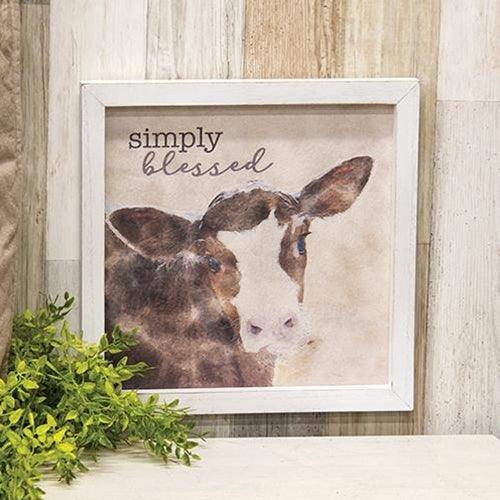 Simply Blessed Calf Framed Portrait - The Fox Decor