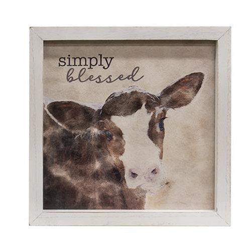 Simply Blessed Calf Framed Portrait - The Fox Decor