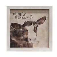 Simply Blessed Calf Framed Portrait - The Fox Decor