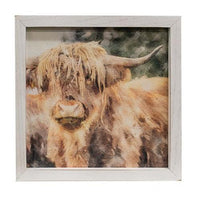Shaggy Steer Framed Portrait - The Fox Decor