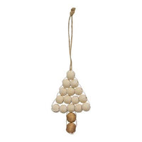 Wooden Beaded Christmas Tree Ornament 2 Asstd - The Fox Decor