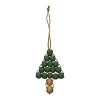 Wooden Beaded Christmas Tree Ornament 2 Asstd - The Fox Decor