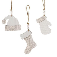 Thumbnail for Cheetah Print Winter Clothes Ornament 3 Asstd - The Fox Decor