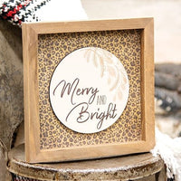 Thumbnail for Merry and Bright Cheetah Print Frame