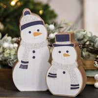 2 Set Icy Chunky Snowman Sitters - The Fox Decor