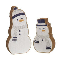 2 Set Icy Chunky Snowman Sitters - The Fox Decor