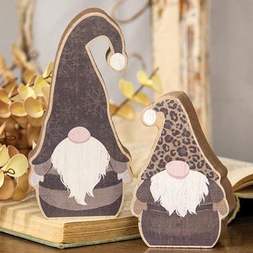 2 Set Cheetah Chunky Gnome Sitters - The Fox Decor