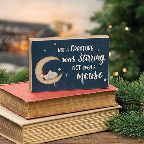 Not A Creature Was Stirring Block - The Fox Decor