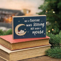 Not A Creature Was Stirring Block - The Fox Decor