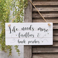 Thumbnail for Life Needs More Fireflies Distressed Slat Sign - The Fox Decor
