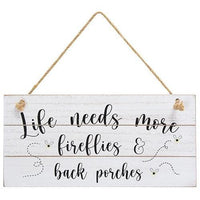 Thumbnail for Life Needs More Fireflies Distressed Slat Sign - The Fox Decor
