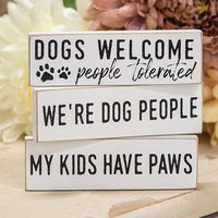 Thumbnail for We're Dog People Thin Mini Block 3 Asstd - The Fox Decor