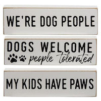 Thumbnail for We're Dog People Thin Mini Block 3 Asstd - The Fox Decor