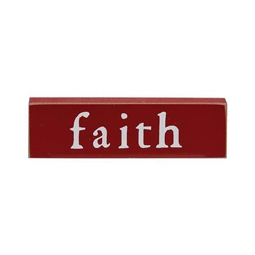 Faith Hope or Joyous Thin Mini Block 3 Asstd - The Fox Decor