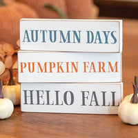 Hello Fall Skinny Block 3 Asstd - The Fox Decor