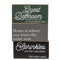 Trust the Toilet Seat Block 3 Asstd - The Fox Decor