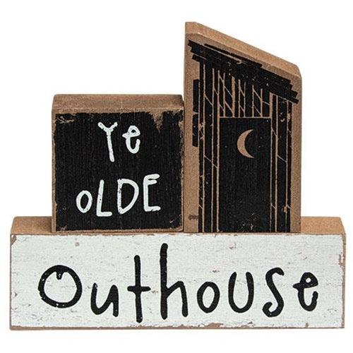 3 Set Ye Olde Outhouse Blocks - The Fox Decor