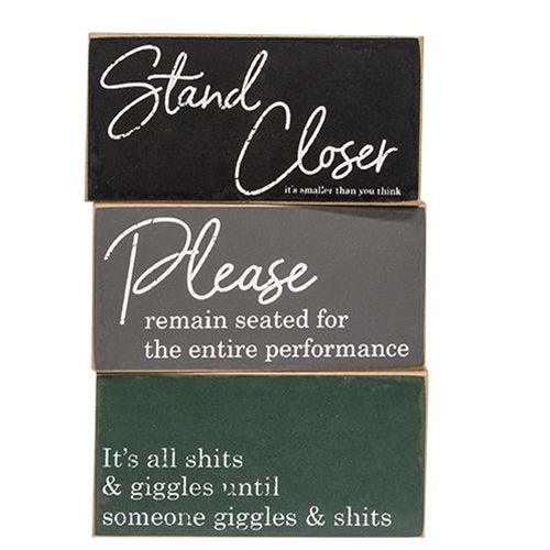 Stand Closer Block 3 Asstd - The Fox Decor