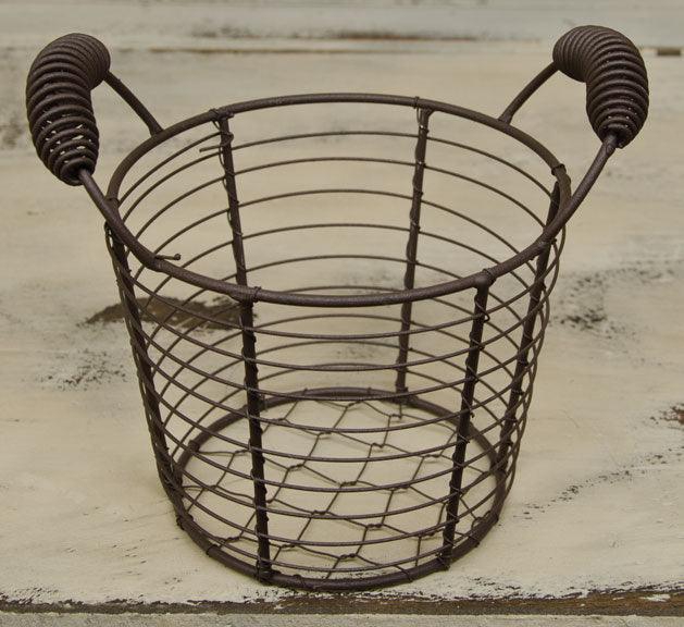 Metal Mesh Basket w Handles - The Fox Decor