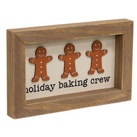 Thumbnail for Holiday Baking Crew Gingerbread Men Framed Sign - The Fox Decor