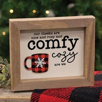 Comfy & Cozy Dimensional Framed Sign - The Fox Decor