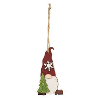 Thumbnail for Wooden Christmas Tree Gnome Ornament