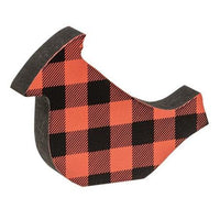 Red & Black Buffalo Check Cardinal Sitter - The Fox Decor