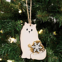 Snowy Snowflake Cat Ornament - The Fox Decor