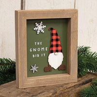 The Gnome Did It Framed Sign - The Fox Decor