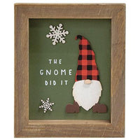 The Gnome Did It Framed Sign - The Fox Decor