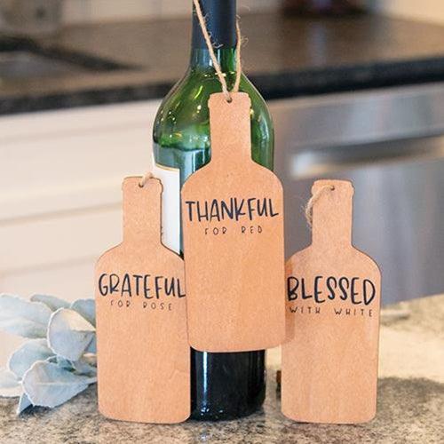 3 Set Wine Blessings Bottle Ornaments - The Fox Decor