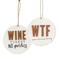 Wine Turkey Family Ornament 2 Asstd - The Fox Decor