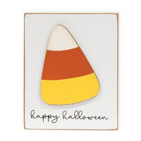 Happy Halloween Candy Corn Block - The Fox Decor