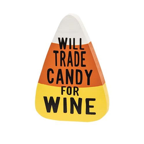 Will Trade Candy For Wine Chunky Candy Corn Sitter 3 Asstd