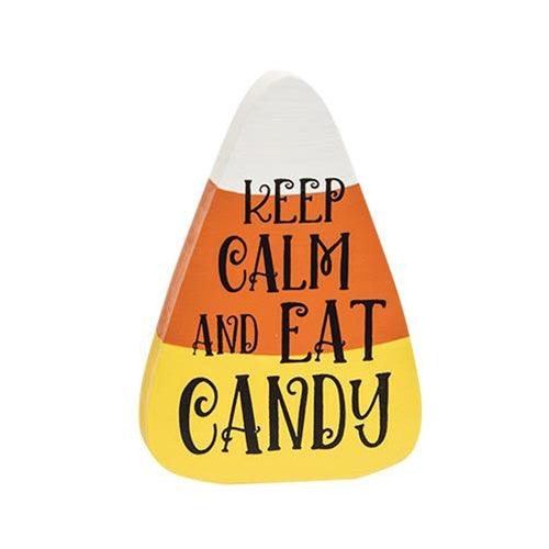 Will Trade Candy For Wine Chunky Candy Corn Sitter 3 Asstd - The Fox Decor