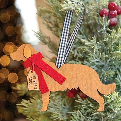 I've Been Good Golden Retriever Ornament - The Fox Decor